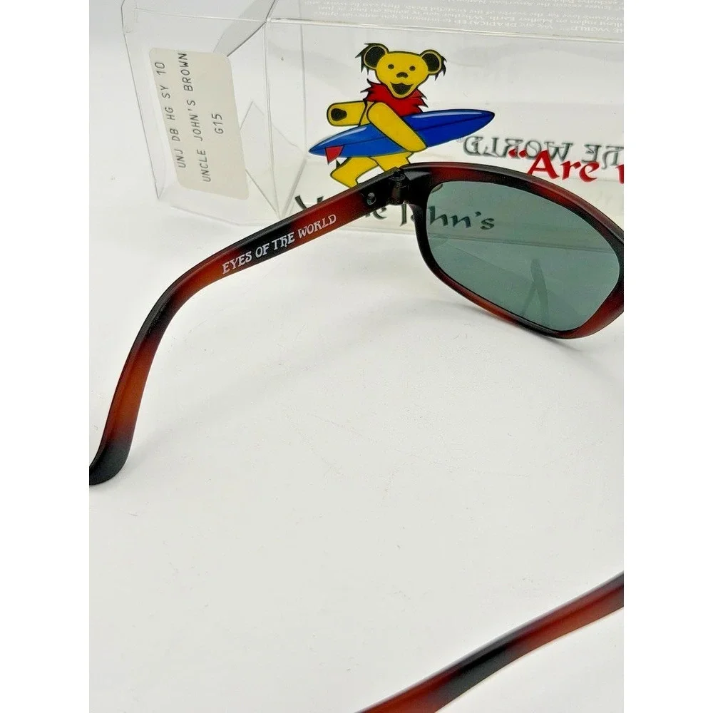 Uncle John's Grateful Dead Eyes of the World Sunglasses Stealie Brown w/ Case